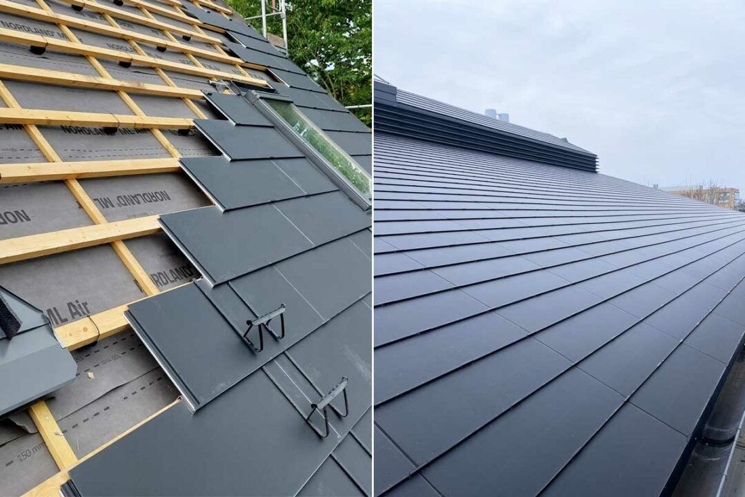 Solartag développe des tuiles solaires pour les toitures en pente.