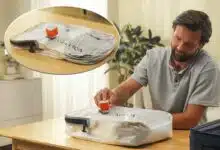 Un sac de compression pour diminuer le volume des vêtements.