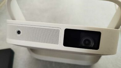 Présentation du mini vidéoprojecteur XGIMI Elfin Flip à moins de 400 euros.