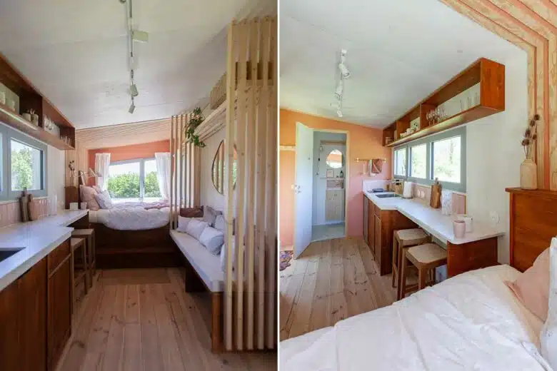 Un intérieur simple et cosy sans mezzanine.