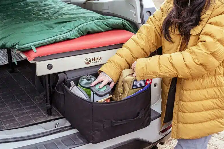 Un sac qui permet d'aménager un couchage dans votre véhicule.