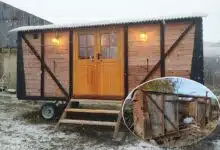 Un vieux wagon transformé en tiny house.