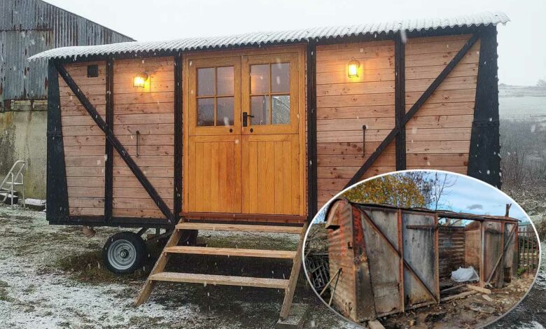 Un vieux wagon transformé en tiny house.