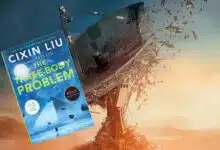 L'affiche de la série le problème à trois corps et le livre.
