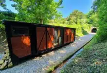 Un wagon restauré en tiny house.
