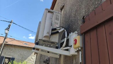 Une unité extérieure d'une climatisation.