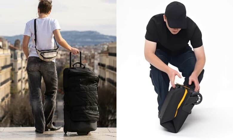 Une valise qui se plie en 4 !
