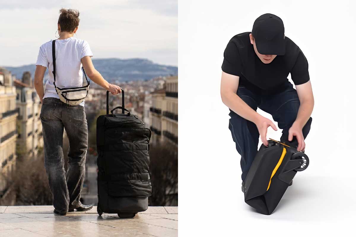 Une valise qui se plie en 4 !