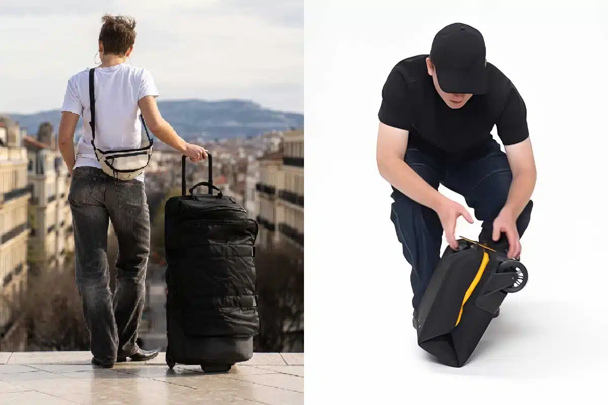 Une valise qui se plie en 4 !