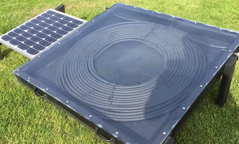 Il partage un tutoriel vidéo pour fabriquer un chauffe-eau-solaire. Crédit photo : Green Mountain DIY Guy (capture d'écran vidéo YouTube)