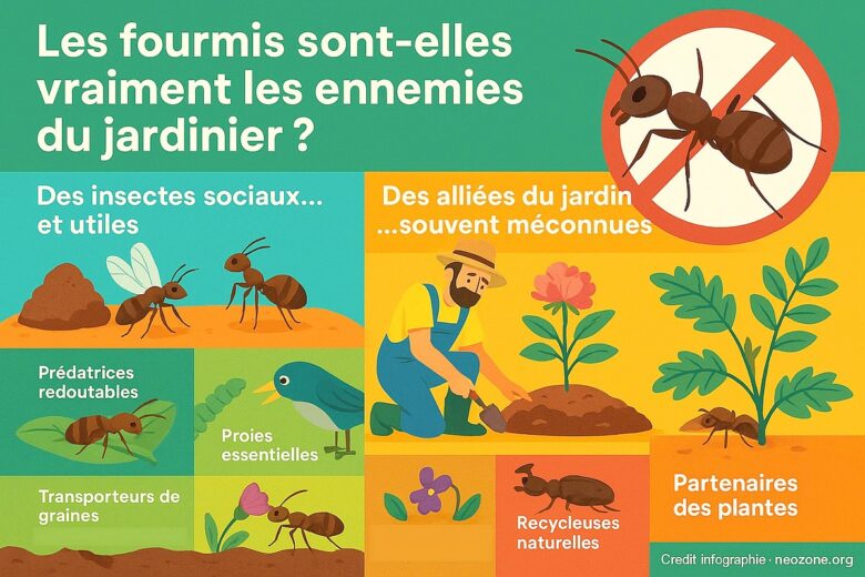 Infographie : pourquoi il ne faut pas chasser les fourmis de nos jardins ?