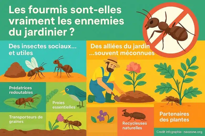 Infographie : pourquoi il ne faut pas chasser les fourmis de nos jardins ? 