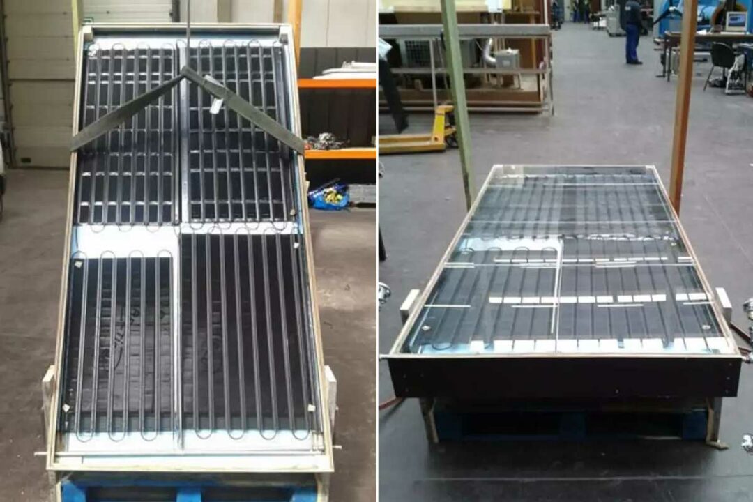 Un chauffe-eau solaire fait maison à partir de matériaux de récupération.