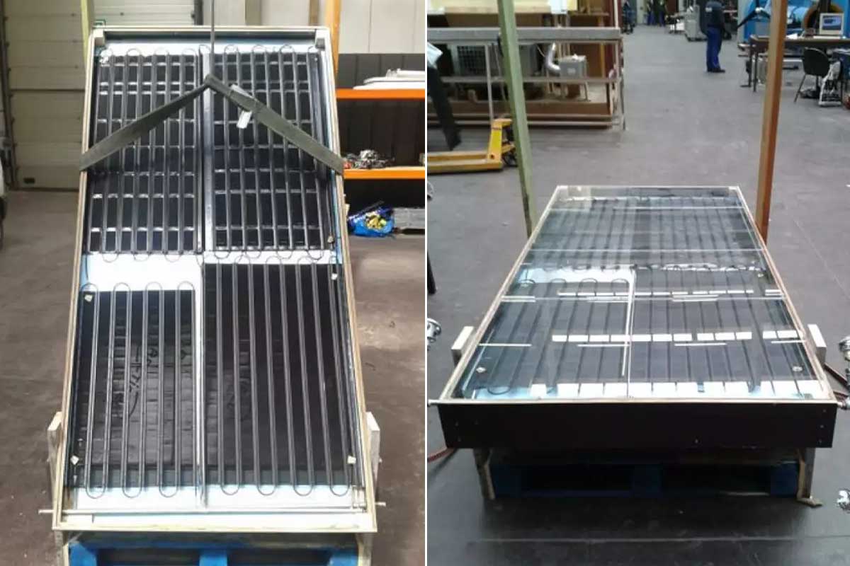 Un chauffe-eau solaire fait maison à partir de matériaux de récupération.