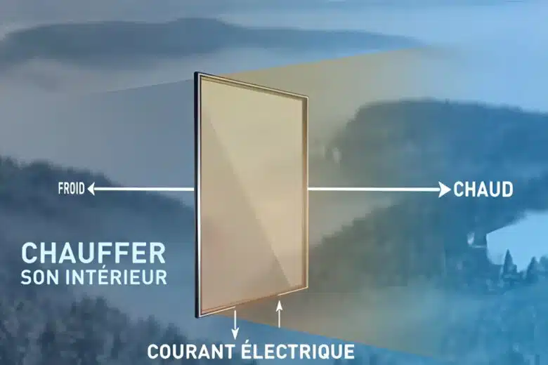 Une fenêtre avec des montants aluminium qui chauffent ou rafraichissent.