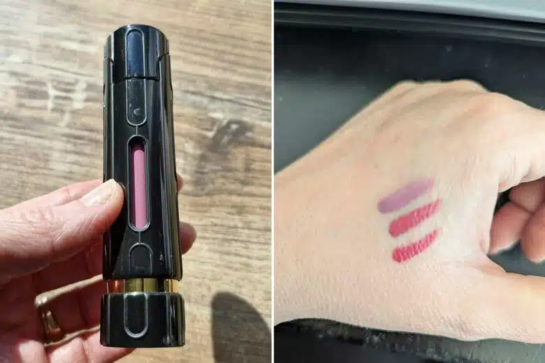 Un rouge à lèvres avec 3 teintes dans un seul tube.