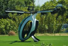 L'aeronef Air Scooter de Zapata Industries pret au décollage.