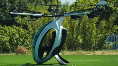 L'aeronef Air Scooter de Zapata Industries pret au décollage.