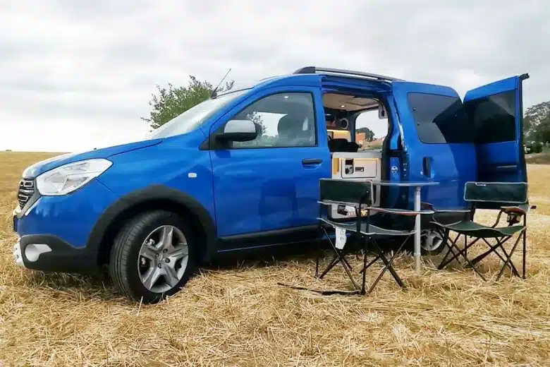 Un Dacia Dokker équipé en camping car par Yevana.