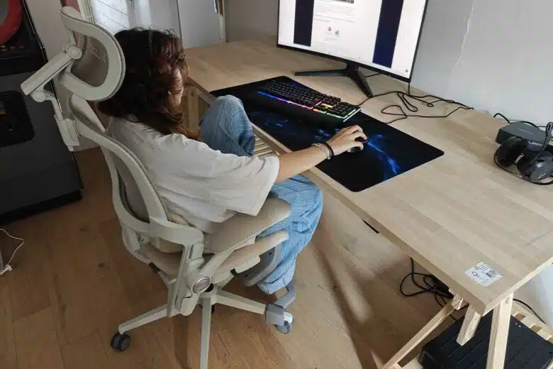 Une chaise parfaitement adaptée à la gent féminine.