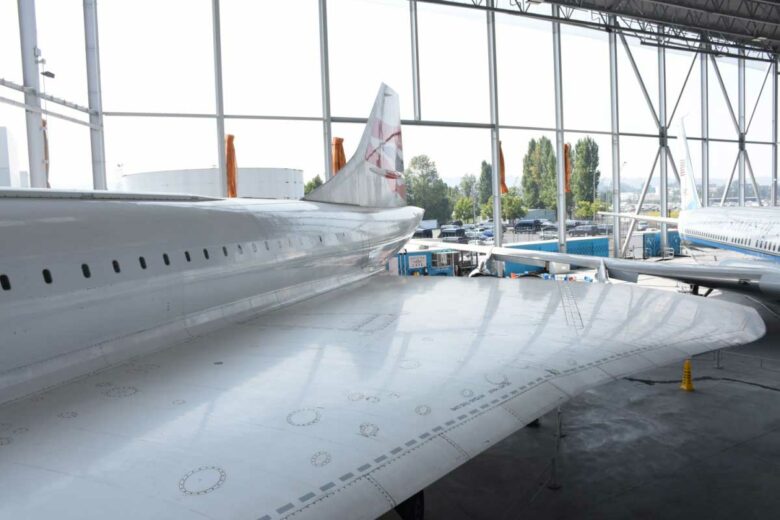 L'aile delta d'un Concorde.