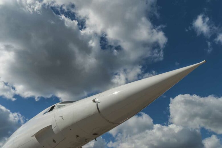 L'avant d'un Concorde.