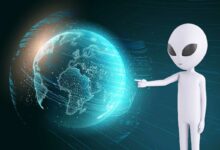 Les ondes de la Terre et un alien.