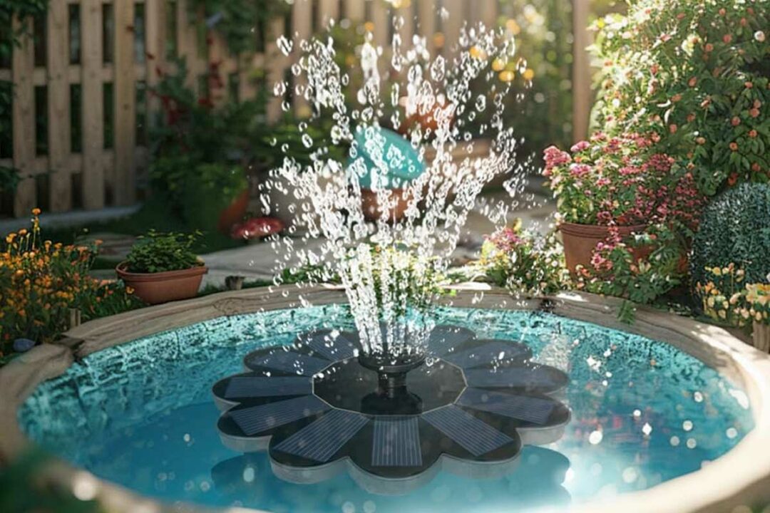 Un effet visuel dans un bassin avec une fontaine.