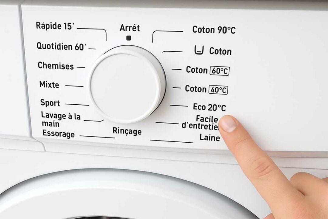 Un mode éco sur le lave-linge.