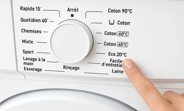 Un mode éco sur le lave-linge.
