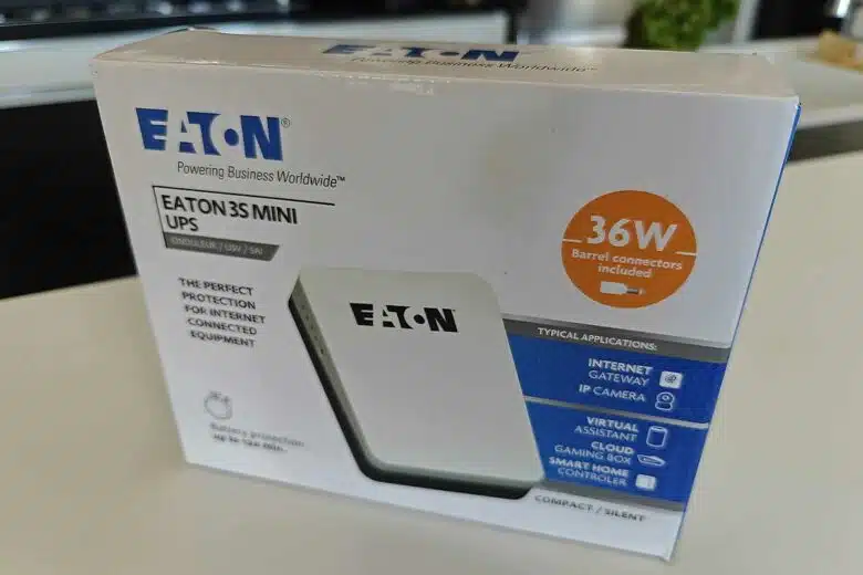 L'emballage du Eaton 3S Mini.
