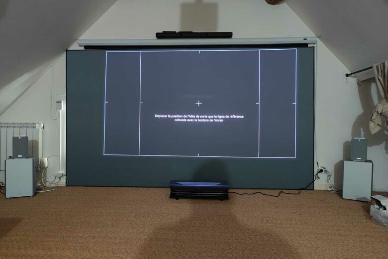 Le calibrage du vidéoprojecteur et de l'écran.