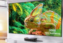 AWOL VISION LTV-3500 Pro Vidéoprojecteur 4K Ultra Courte Focale