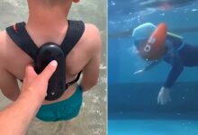 Un gilet anti-noyade qui maintient la tête hors de l'eau pour la sécurité des baigneurs. Crédit photo : Chutex (capture d'écran video)