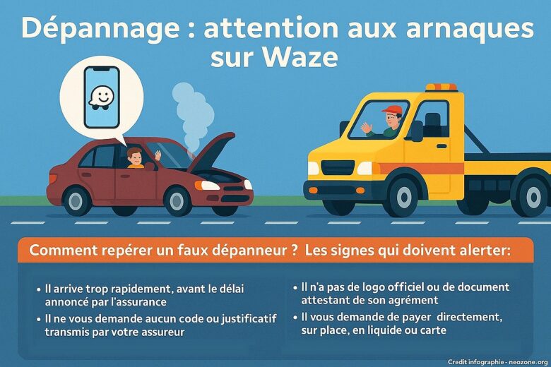 Infographie : comment repérer les faux dépanneurs pendant les vacances ?