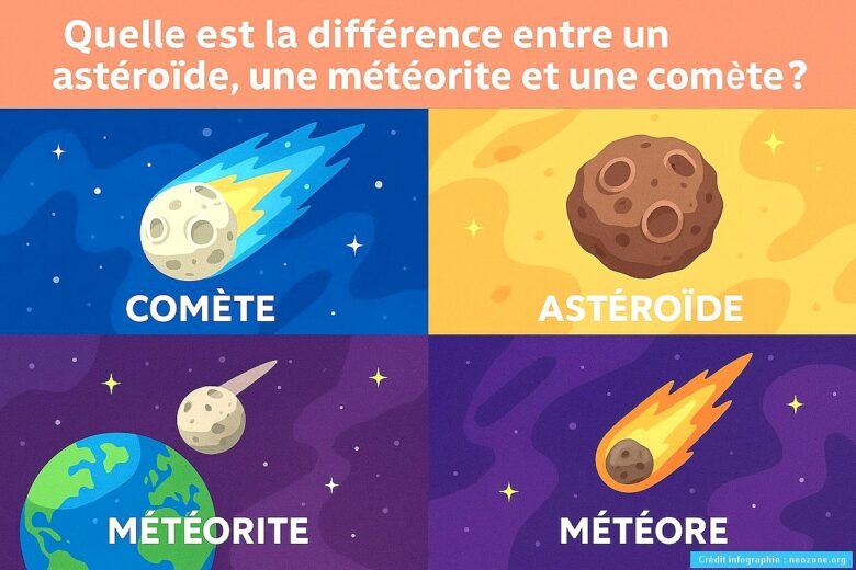 Infographie : quelle est la différence entre une météorite, un astéroïde et une comète ?