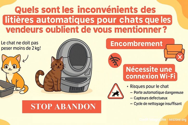 Infographie : quels sont les inconvénients des litières automatiques que les vendeurs ne vous mentionnent pas ?