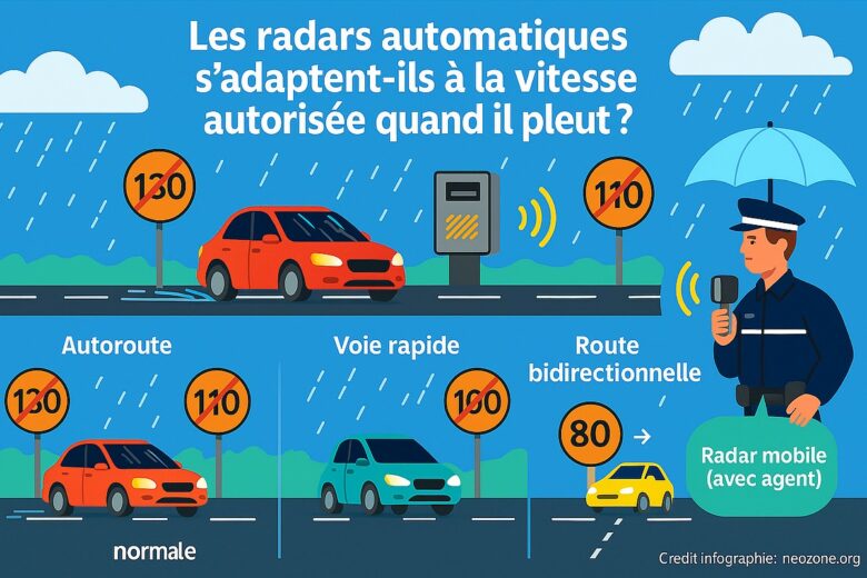 Infographie : les radars automatiques s'adaptent-ils aux conditions météorologiques pour flasher les contrevenants ?