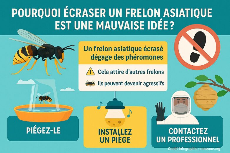 Infographie : pourquoi ne faut-il jamais écraser un frelon asiatique ?