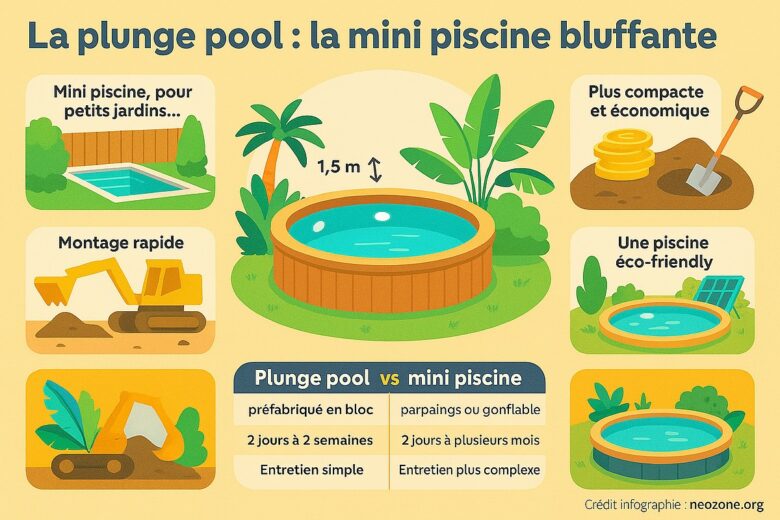 Infographie : la plunge pool pour disposer d'une piscine sans exploser son budget.