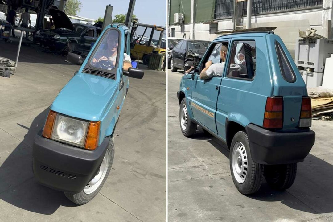 Cet homme fabrique une Fiat panda de 50 cm de large.