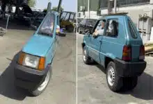 Cet homme fabrique une Fiat panda de 50 cm de large.