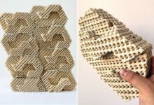 Une brique imprimée en 3D.