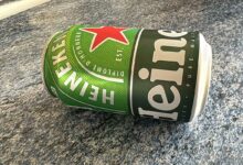 Une canette de bière.