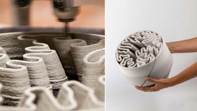 Des pièces en impression 3D.