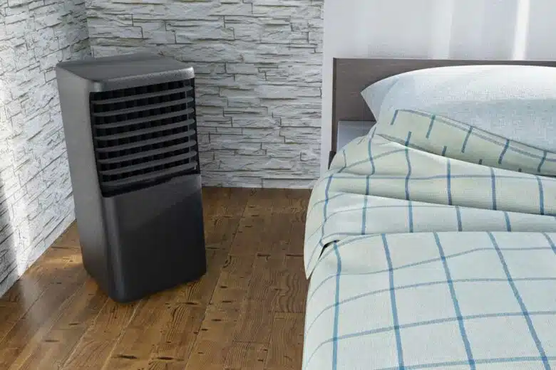 Un climatiseur dans une chambre.