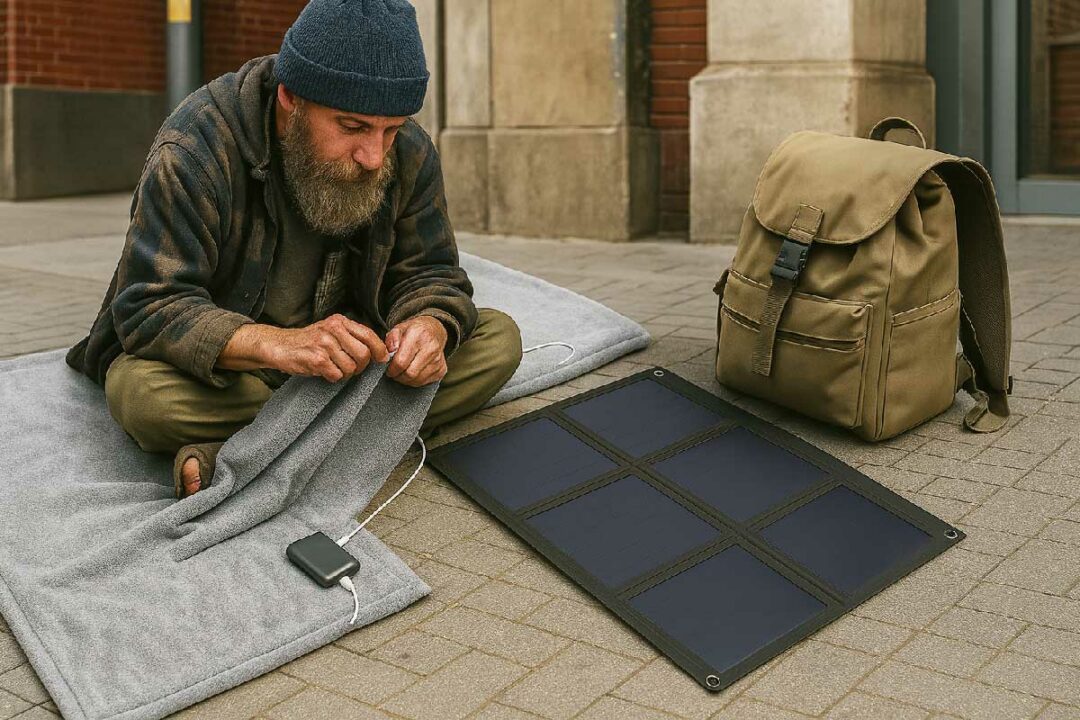 Représentation d'artiste d'une couverture chauffante. Crédit photo : Alexandre Bonazzi pour NeozOne