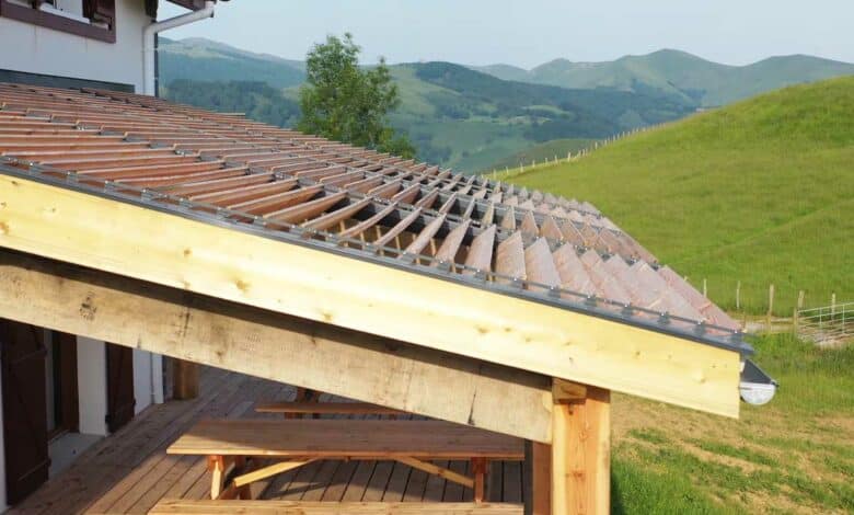 Une belle pergola en bois.