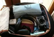 Un FoldnRoll dans un sac.