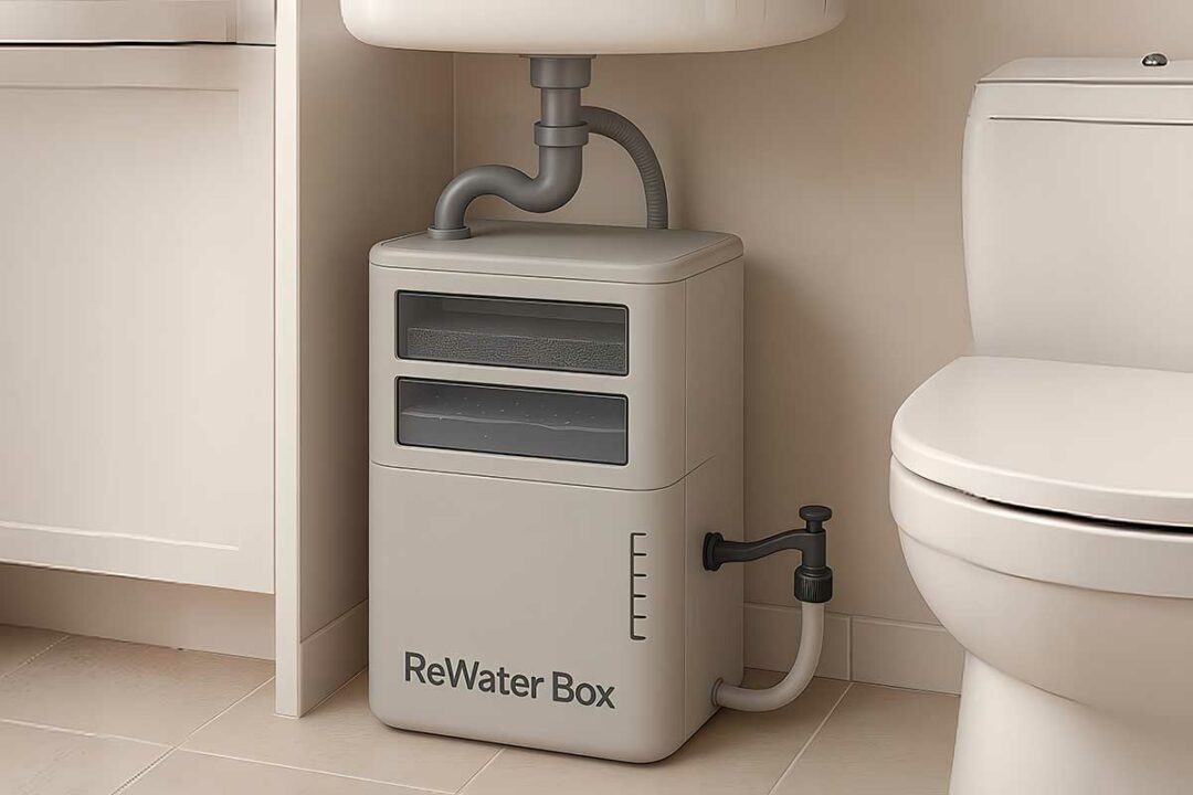 La ReWater Box installée sous un évier.